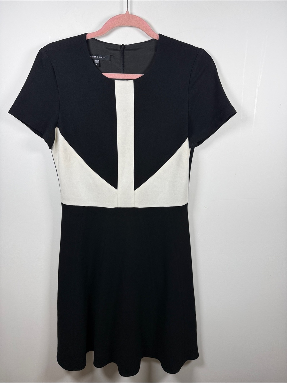 JUDITH + CHARLES | Colorblock Fit & Flare Dress Size 8